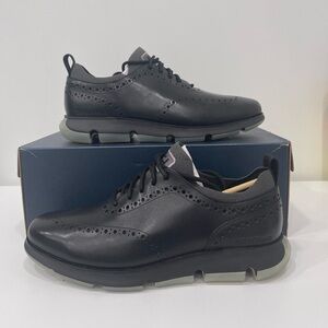 Cole Haan 4ZG Wingtip Oxford Black Lace Up Shoe C33452 Men Size 9.5